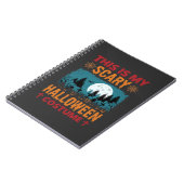 ハロウィン おもしろい 墓場 月 グラフィック ノートブック (左側)