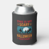 ハロウィン おもしろい 墓場 月 グラフィック 缶クーラー (缶正面)