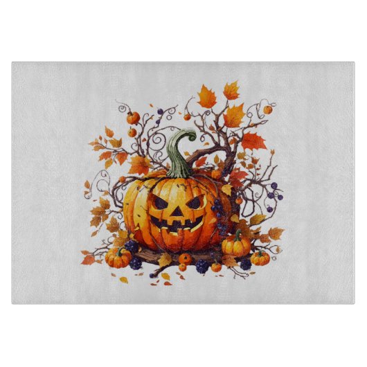 ハロウィン おもしろ かぼちゃ 秋 カッティングボード (正面)