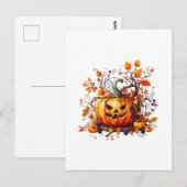 ハロウィン おもしろ かぼちゃ 秋 ポストカード (正面/裏面)