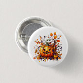 ハロウィン おもしろ かぼちゃ 秋 缶バッジ (正面&裏面)