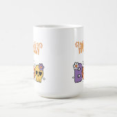 ハロウィン おもしろ オレンジ 白 Boo コーヒーマグカップ (中央)