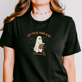 ハロウィン おもしろ スクーター ゴースト カップル おそろいTシャツ Tシャツ