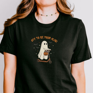 ハロウィン おもしろ スクーター ゴースト カップル おそろいTシャツ Tシャツ