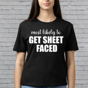 ハロウィン+おもしろ+パロディ 最もシーツを顔に巻いたままなのは誰? Tシャツ