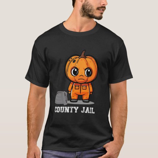 ハロウィン おもしろ 刑務所 ネコ パパ コスチューム 囚人 Tシャツ (正面)