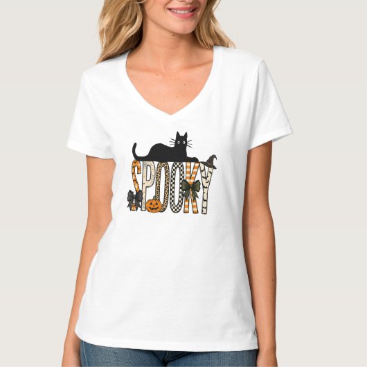 ハロウィン おもしろ 可愛い 猫 Tシャツ (正面)