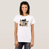 ハロウィン おもしろ 可愛い 猫 Tシャツ (正面フル)