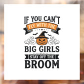 ハロウィン おもしろ 大きい女の子の箒 ヴィンテージTシャツ デザイン ウィンドウサイン (シート2)