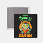 ハロウィン おもしろ 教師 図書館司書 モンスター 読書 マグネット (正面/裏面)
