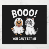 ハロウィン おもしろ 犬 猫 "私を食べられない" ビールラベル (シングルラベル)