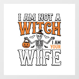 ハロウィン おもしろ 魔女 妻 スケルトン ヴィンテージ Tシャツ ウィンドウサイン