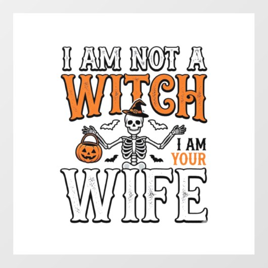 ハロウィン おもしろ 魔女 妻 スケルトン ヴィンテージ Tシャツ ウィンドウサイン (シート)