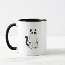 ハロウィン おもしろ 黒猫 ゴースト