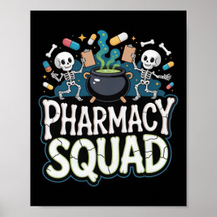 ハロウィン おもしろTシャツ 錠剤 薬局 薬剤師 スクワッド ポスター