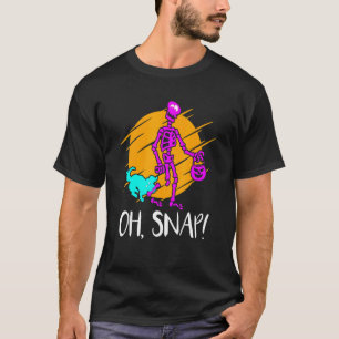 ハロウィン おやっ 折れた 骨 スケルトン Tシャツ