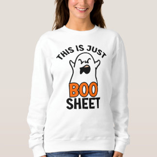 ハロウィン お化けの冗談Tシャツ "Boo Sheet" スウェットシャツ