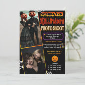 ハロウィン お化けの季節 グロー 写真撮影 フォトグラフィー 招待状 (スタンド正面)