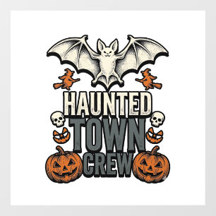 ハロウィン お化けの街 Tシャツ ヴィンテージ コウモリ カボチャ ウィンドウサイン