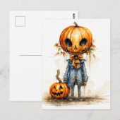 ハロウィン お化けカボチャ ポストカード (正面/裏面)