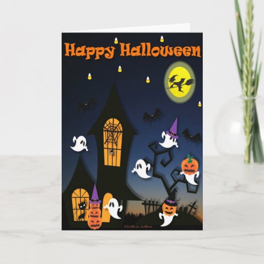 ハロウィン お化け屋敷 カード (正面)