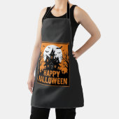 ハロウィン+お化け屋敷+シルエット+ベクター+デザイン_1 エプロン (インサイチュ)