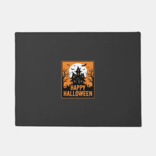 ハロウィン+お化け屋敷+シルエット+ベクター+デザイン_1 ドアマット
