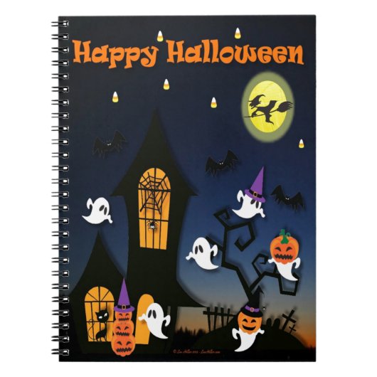 ハロウィン お化け屋敷 ノートブック (正面)