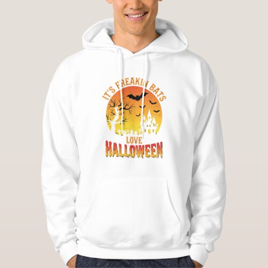 ハロウィン お化け屋敷 バットデザイン パーカ (正面)