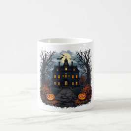 ハロウィン+お化け屋敷+満月+マグカップ コーヒーマグカップ