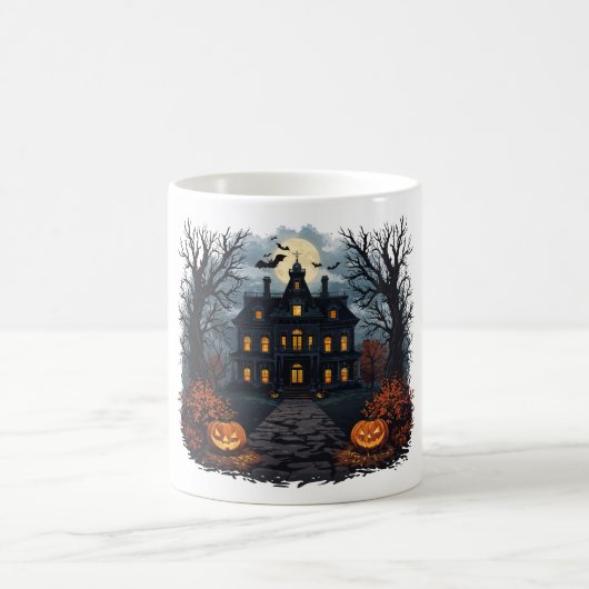 ハロウィン+お化け屋敷+満月+マグカップ コーヒーマグカップ (中央)