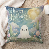 ハロウィン お化け かわいい パステル ガーデン クッション (ブランケット)