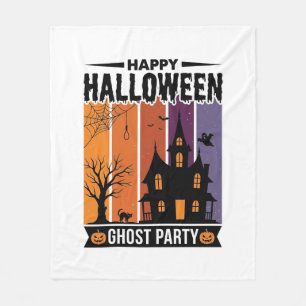 ハロウィン お化け パーティー 怖い家 Tシャツ デ フリースブランケット