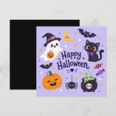 ハロウィン+お化け 招待状 (正面/裏面)