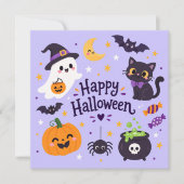 ハロウィン+お化け 招待状 (正面)
