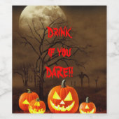ハロウィン お墓参り 呪いの墓場 Drink if you Dare ワインラベル (シングルラベル)