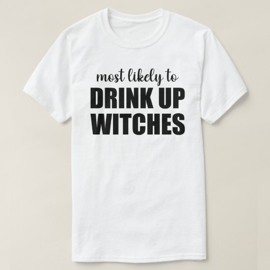 ハロウィン+お茶目な魔法使いの飲んべえ Tシャツ (デザイン正面)
