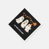 ハロウィン お茶目 白いお化け 黒いお祭り スタンダードカクテルナプキン (角)
