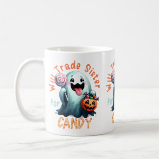 ハロウィン お菓子と妹を交換する幽霊少年 コーヒーマグカップ