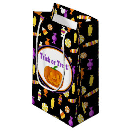 ハロウィン お菓子のパターン ペーパー スモールペーパーバッグ