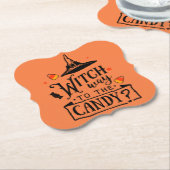ハロウィン お菓子への道案内 ペーパーコースター (アングル)
