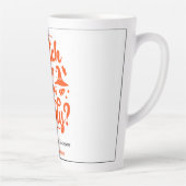 ハロウィン お菓子までの道案内 魔女 編集可能 カラー カフェラテマグ (右)