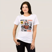 ハロウィン お菓子より本 トライブレンドTシャツ (正面全面)