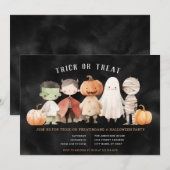ハロウィン　お菓子をくれないか？パーティー招待状 招待状 (正面/裏面)