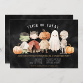 ハロウィン　お菓子をくれなきゃイタズラしちゃうよ パーティーのご招待 招待状 (正面/裏面)