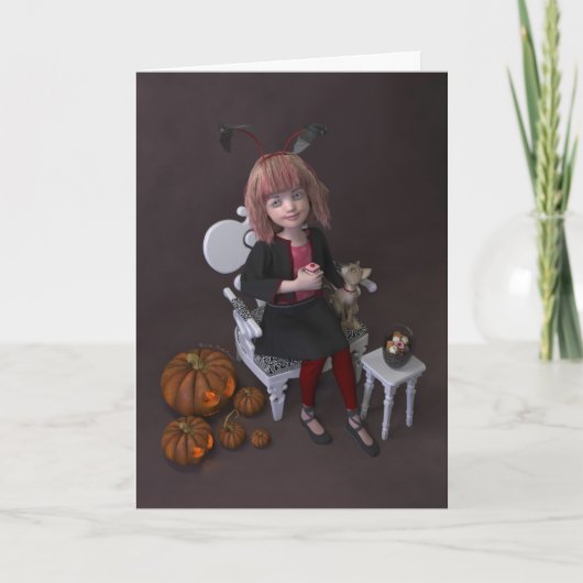 ハロウィン。お菓子を食べる。 シーズンカード (正面)