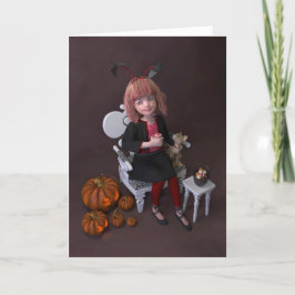 ハロウィン。お菓子を食べる。 シーズンカード