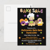 ハロウィン お菓子販売会 募金のお誘い ポストカード (正面/裏面)