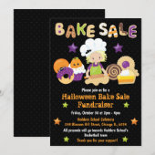 ハロウィン お菓子販売 募金イベント 招待状 (正面/裏面)