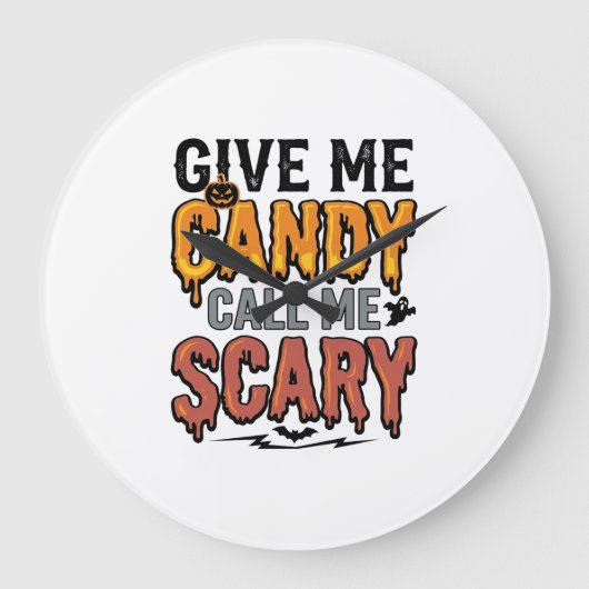 ハロウィン お菓子 ギミキャンディ コールミスカリー_1 ラージ壁時計 (正面)